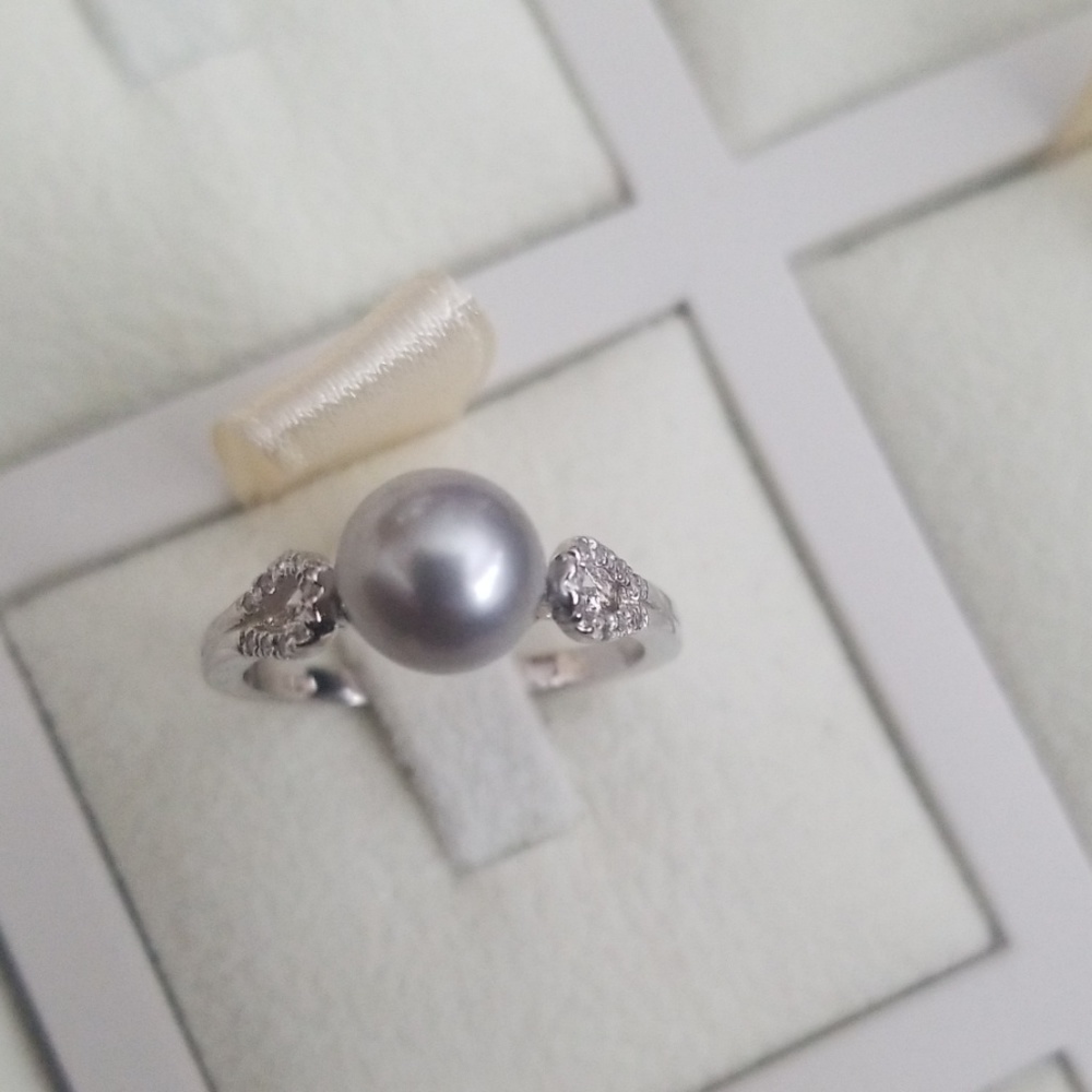 Solitaire sterling silver ring - Picture 3 of 5